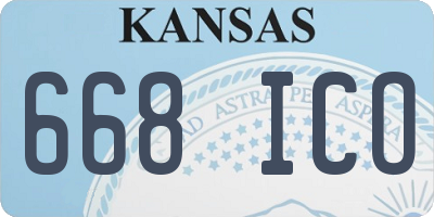 KS license plate 668ICO