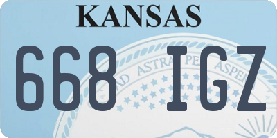 KS license plate 668IGZ
