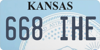 KS license plate 668IHE