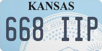 KS license plate 668IIP