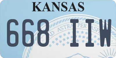 KS license plate 668IIW