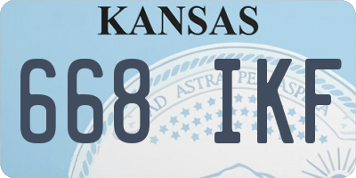 KS license plate 668IKF