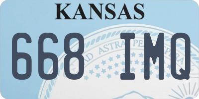 KS license plate 668IMQ