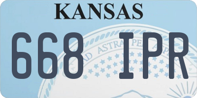 KS license plate 668IPR