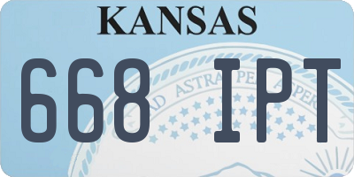 KS license plate 668IPT