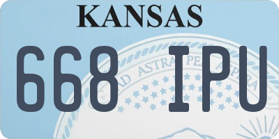 KS license plate 668IPU