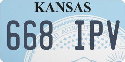 KS license plate 668IPV