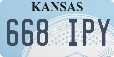 KS license plate 668IPY