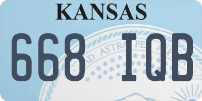 KS license plate 668IQB
