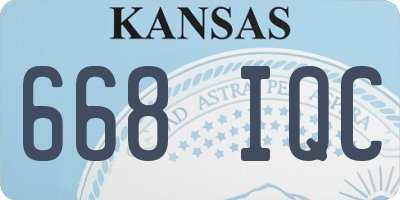 KS license plate 668IQC