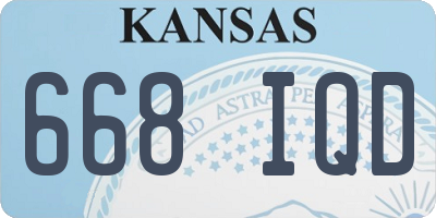 KS license plate 668IQD