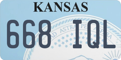 KS license plate 668IQL