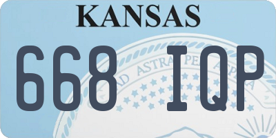 KS license plate 668IQP