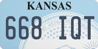 KS license plate 668IQT