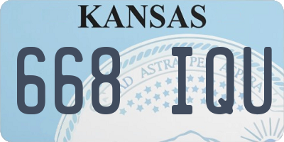 KS license plate 668IQU
