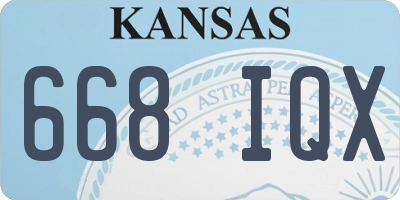 KS license plate 668IQX