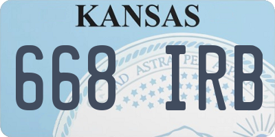 KS license plate 668IRB