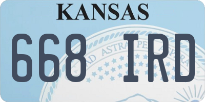 KS license plate 668IRD