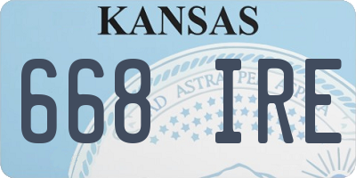 KS license plate 668IRE
