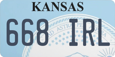 KS license plate 668IRL