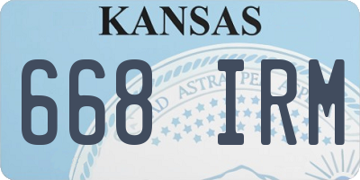 KS license plate 668IRM