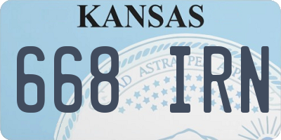 KS license plate 668IRN