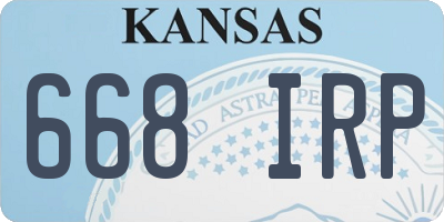 KS license plate 668IRP