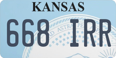 KS license plate 668IRR