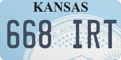 KS license plate 668IRT