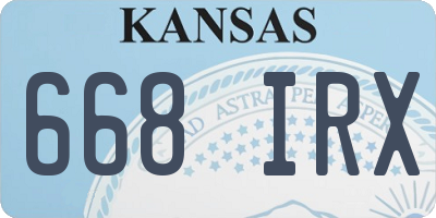 KS license plate 668IRX