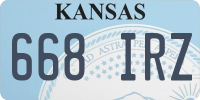 KS license plate 668IRZ