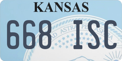 KS license plate 668ISC
