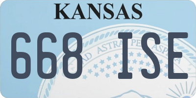 KS license plate 668ISE