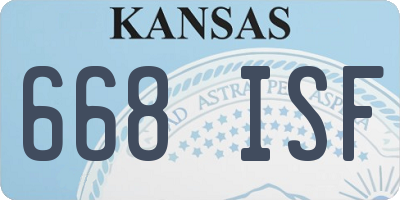 KS license plate 668ISF