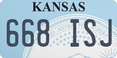 KS license plate 668ISJ