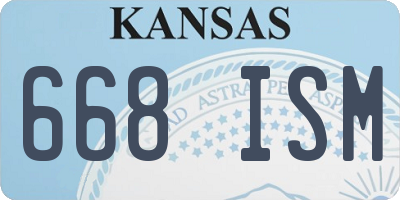 KS license plate 668ISM