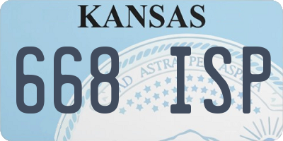 KS license plate 668ISP