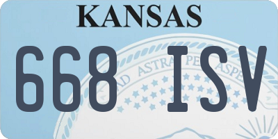 KS license plate 668ISV