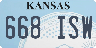 KS license plate 668ISW