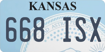 KS license plate 668ISX