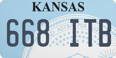 KS license plate 668ITB
