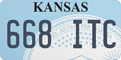 KS license plate 668ITC