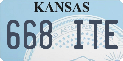 KS license plate 668ITE