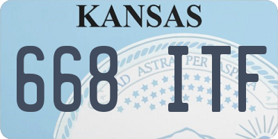 KS license plate 668ITF