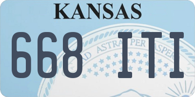 KS license plate 668ITI