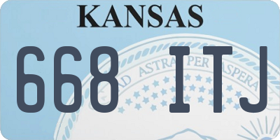 KS license plate 668ITJ