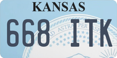 KS license plate 668ITK