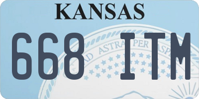 KS license plate 668ITM