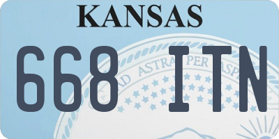 KS license plate 668ITN