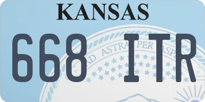 KS license plate 668ITR